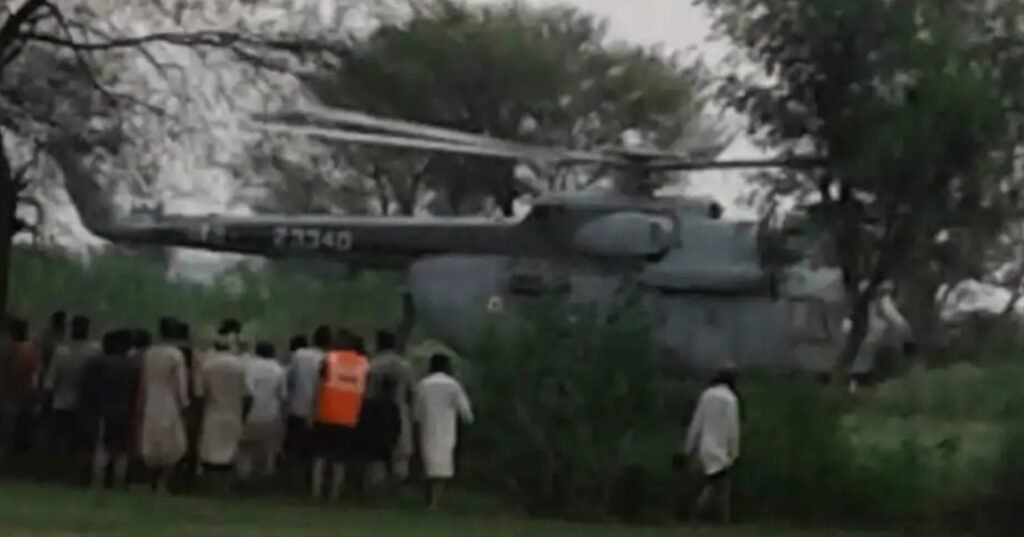 IAF helicopter rescues 7 people caught between floods for over 34 hrs in Jammu and Kashmir’s Kathua