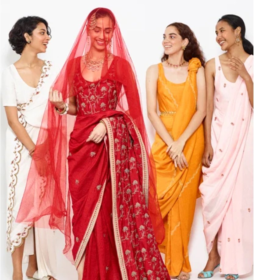 This online shop lets you upcycle your vintage saris into hybrid dresses