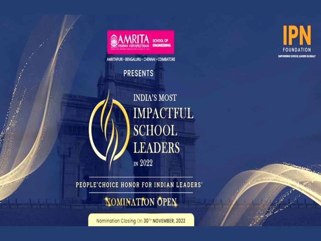 IPN India Forum in association with Amrita Vishwa Vidyapeetham to HONOUR 100 SCHOOL LEADERS from PAN India - The India Wire