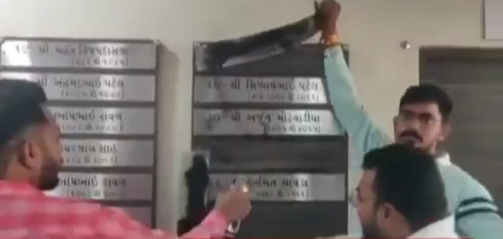 Gujarat elections: Congress members damage the party’s headquarters out of frustration with the choice of candidates
