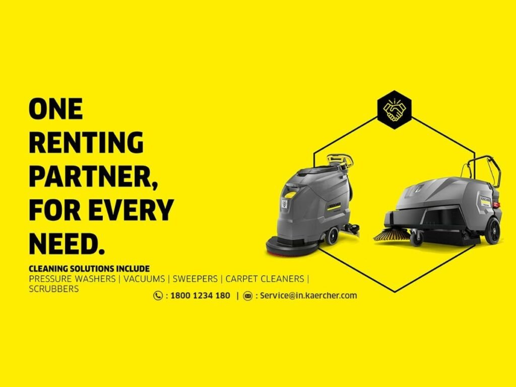 Global leader in Cleaning Solutions, Kärcher, offers world-class top-quality machines on rent