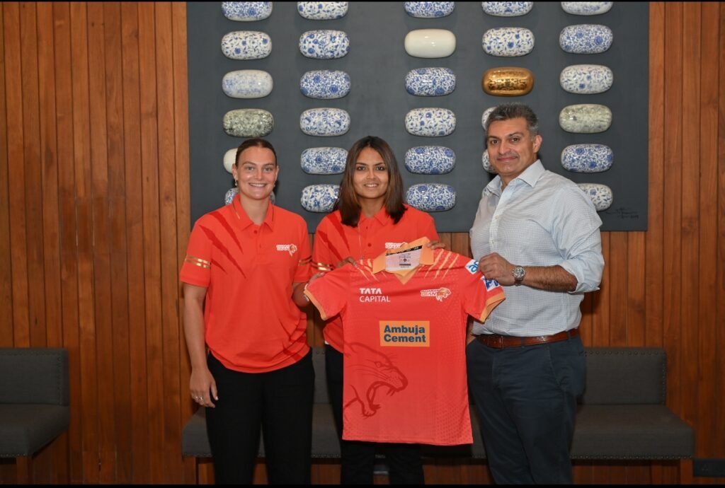 BCA President Mr. Pranav Amin meets Ashleigh Gardener, Captain of Gujarat Giants