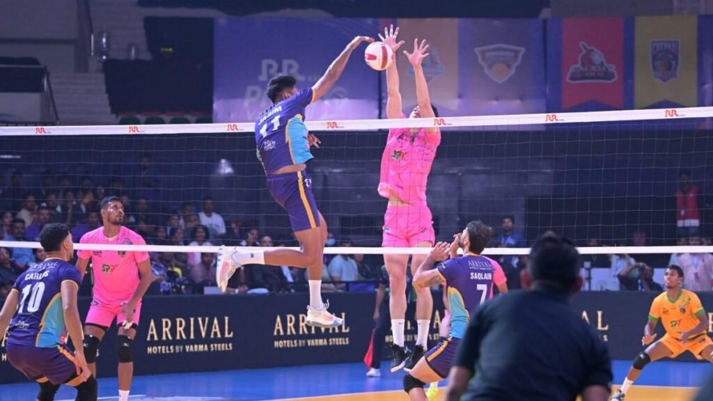 PVL 2025 Season 4 (Match 26): Chennai Blitz break into top four with commanding 3–0 win over Delhi Toofans
